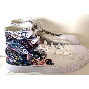 Raad Unisex High Top Sneakers Graphic Artist Design Mens 7M, Women 8.5W